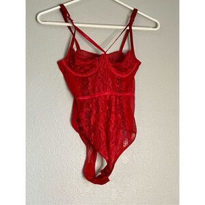 Just Sexy Lingerie Women's Strappy Stretchy Bodysuit S